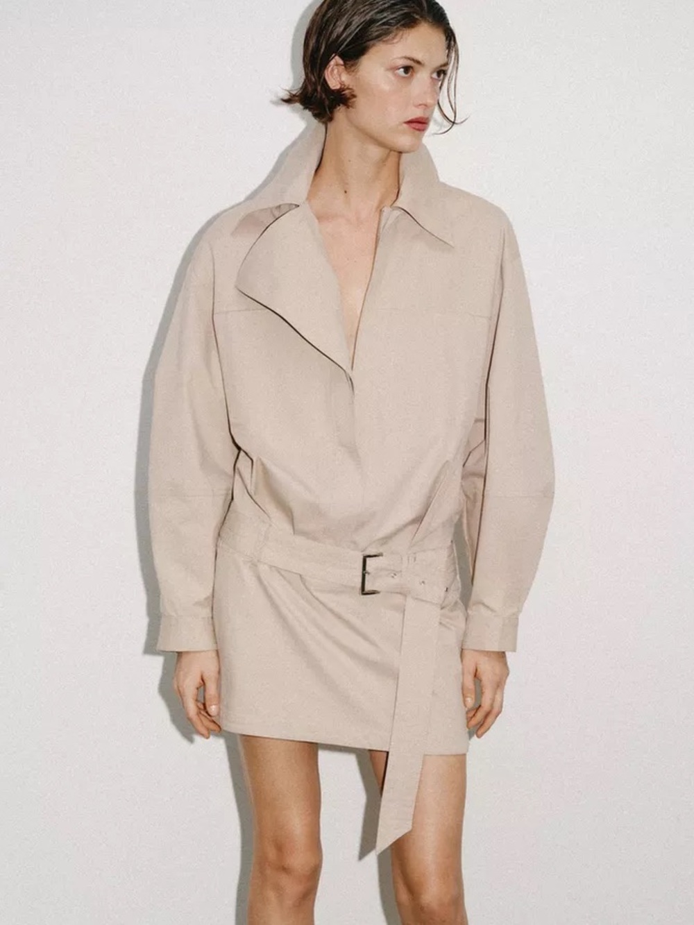 NWT Zara Woman BELTED MINI DRESS Size S Small